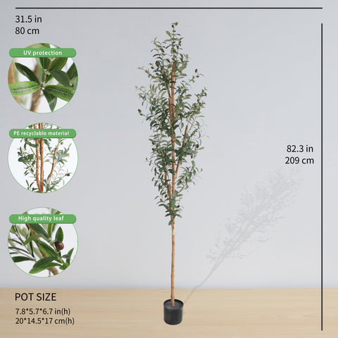 Olive Tree 6.9 ft - 1297 Leaves - Chic Collezione 