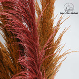 Chic Collezione Home Decor Decals Iron Stem - Pampa Grass- Set of 3 Stems